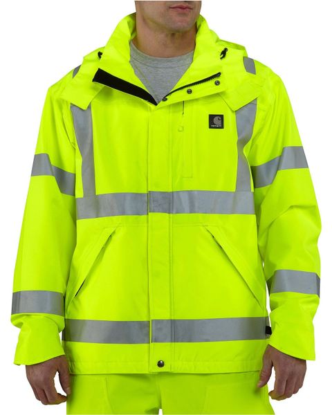 Class 3 Reflective High Risk Environments Jacket , Lime , Large , UL S-22970G-L