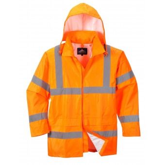 Class 3 Reflective High Risk Environments Jacket , Large , Orange , UL S-22970O-L