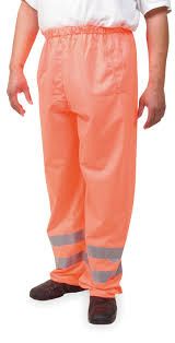 Class 3 Reflective High Risk Environments Pants Large , Orange , UL S-22971O-L