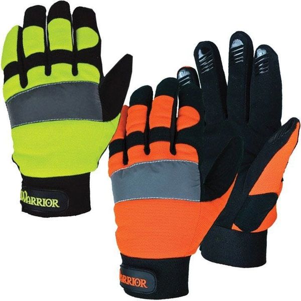 Safety Warrior HiVis Mechanic Gloves , Different Sizes , Orange , Safety-3AS-G5100-Orange