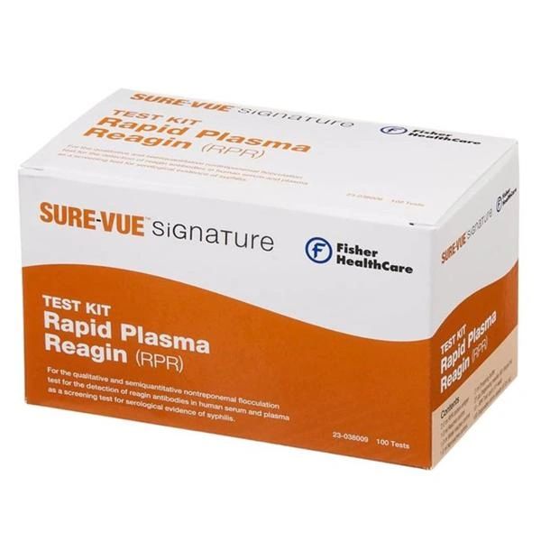 Sure-Vue RPR Rapid Plasma Reagin Test Kit W/ Pipets/Vl/Ndl/Cntrl 100Tst 100/Kt , Fisher 23038009