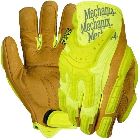 Mechanix Hi-Viz Heavy Duty Impact Leather Glove , Different Sizes , Safety MEC-CG40-LM