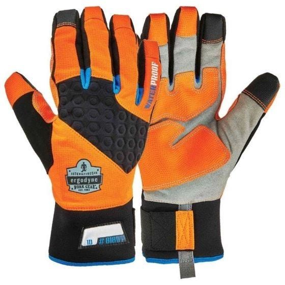 Ergodyne ProFlex Thermal Utility Gloves , Different Sizes , Color Orange , Safety ERG-818WP-OR