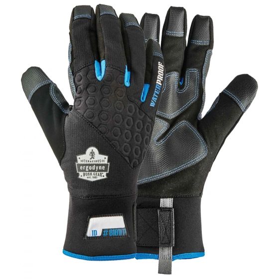 Ergodyne ProFlex Thermal Utility Gloves Size 2X-Large , Color Black , Safety ERG-ERG-818WP-BK