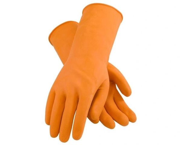 Assurance 28-mil Industrial Latex Orange Safety Gloves 12 Pack , Different Sizes , Safety PIP-48-L302T-2X-12PK