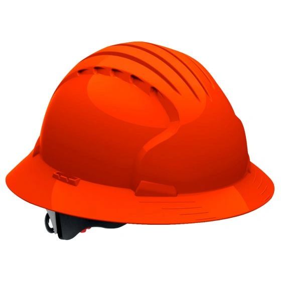 Download Deluxe Full Brim Hard Hat High Visibilty Orange Vented ...