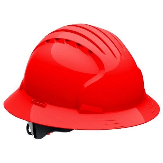 Deluxe Full Brim Hard Hat Color Red , Vented , 10/Pack , Safety PIP-280-EV6161V-60