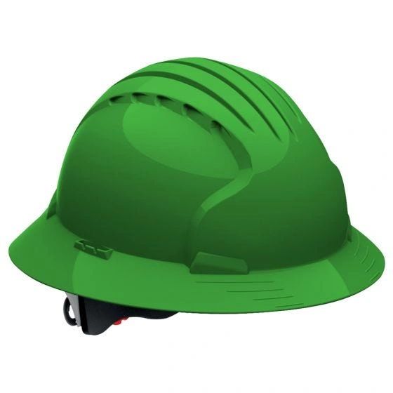 Deluxe Full Brim Hard Hat Color Green 10?pack , Vented , Safety PIP-280-EV6161V-30