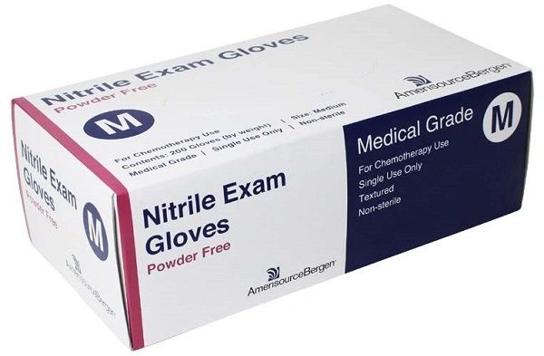 Nitrile Exam Gloves for Chemotherapy Use, Powder-Free, Blue, Medium , 200/Box , 10 Box/Case , Ameri 10015