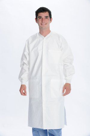 Lab Coat ValuMax Extra-Safe White Large Knee Length Limited Reuse , 10/Pack , Valumax 3660WHL-K