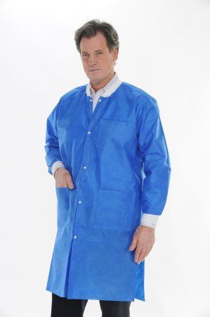 Lab Coat ValuMax Extra-Safe Royal Blue Medium Knee Length Limited Reuse , 10/Pack , Valumax 3660RYM