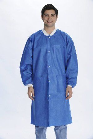 Lab Coat ValuMax Extra-Safe Deep Sea Blue 2X-Large Knee Length Limited Reuse , 10/Pack , Valumax 3660DB2XL