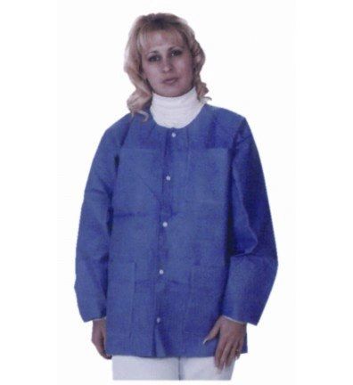 Lab Jacket ValuMax Extra-Safe Blueberry Large Hip Length Limited Reuse , 10/Pack , Valumax 3630BBL