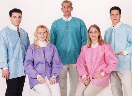 Lab Jacket ValuMax Extra-Safe Purple Large Hip Length Limited Reuse , 10/Pack , Valumax 3630PPL