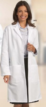 Lab Coat White Small Knee Length Reusable , Each , Fashion 3495-S