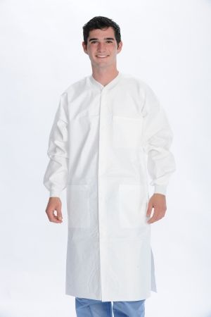 Lab Coat ValuMax Extra-Safe White X-Small Knee Length Limited Reuse , 10/Pack , Valumax 3660WHXS-K