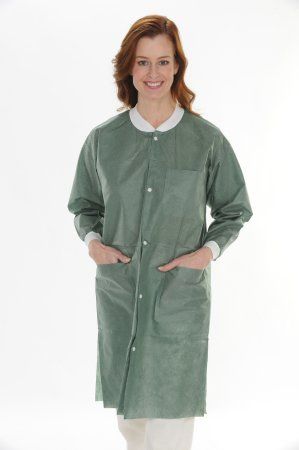 Lab Coat ValuMax Extra-Safe Olive Green Small Knee Length Limited Reuse , 10/pack , Valumax 3660OVS