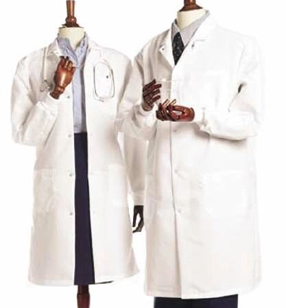 Lab Coat White Large Knee Length Reusable , Each , Fashion 439-L