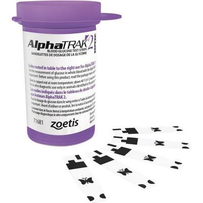 AlphaTRAK 2 Blood Glucose Test Strips For Dogs&Cats , 50/Box , Zeotis 10022593