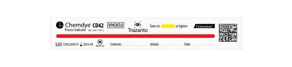 Hydrogen Peroxide Type 1 Chemical Indicator (Strip) 500/bg , 5 bag/Case , Terragene CD42
