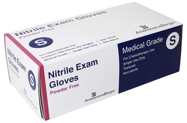 Nitrile Exam Gloves for Chemotherapy Use, Powder-Free, Blue, Small 200/Box, 10 Box/Case , Ameri 10234459