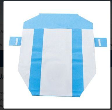 H650 HALYARD SMART-FOLD Sterilization Wrap White / Blue 40 X 47 Inch , 48/Case Three Layer SMS Polypropylene , Halyard 14271