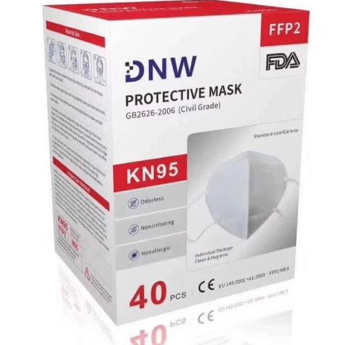 40 PCS DNW KN95 FFP2 Face Mask Mouth Cover Disposable Masks Respirator , KN95-40