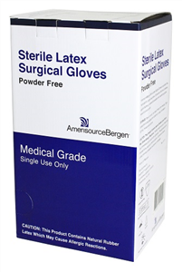 Sterile Latex Surgical Gloves, Powder-Free, Size 5.5 , 50/Box , Ameri 10110