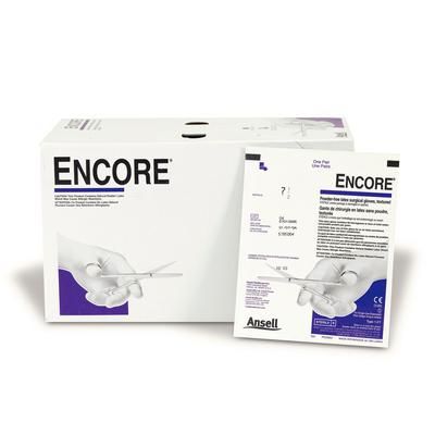 Encore Latex Powder Free Surgical Gloves Size 8 , 50/Box , Ansell 5785005