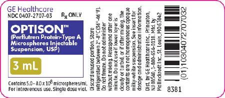 Optison Contrast Media - SDV Injection 3mL 5/Box , GE Healthcare 00407270703