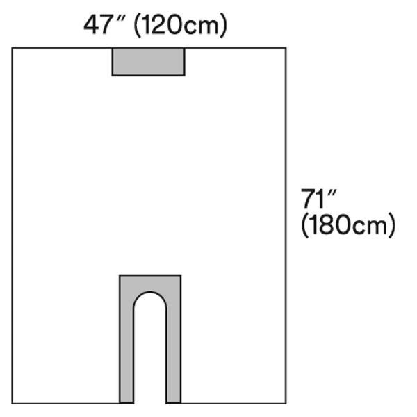 Orthopedic Drape 3M Steri-Drape Long U-Drape 47 W X 70 L Inch Sterile ,10/Box , 4 Box/Case , 3M 1019