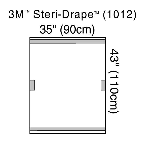 Fluoroscope Drape, 35" x 43", Transparent, 2 Adhesive Strips & 2 Adhesive Patches, 10/bx, 4 bx/cs , 3M 1012 , $217.77