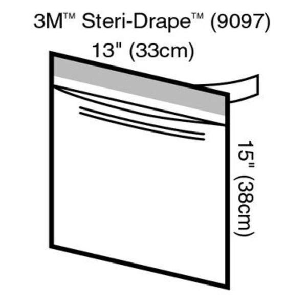 Steri-Drape Instrument Pouch, 13" x 15", Large, Clear Plastic, 100/bx, 2 bx/cs , 3M 9097