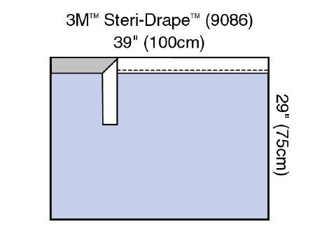 Steri-Drape Adhesive Towel Drape, 39" x 29", Absorbent Impervious Material, 40/bx, 4 bx/cs, 3M 9086