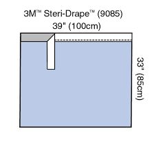 Steri-Drape Adhesive Towel Drape, 39" x 33", Absorbent Impervious Material, 30/bx, 4 bx/cs , 3M 9085