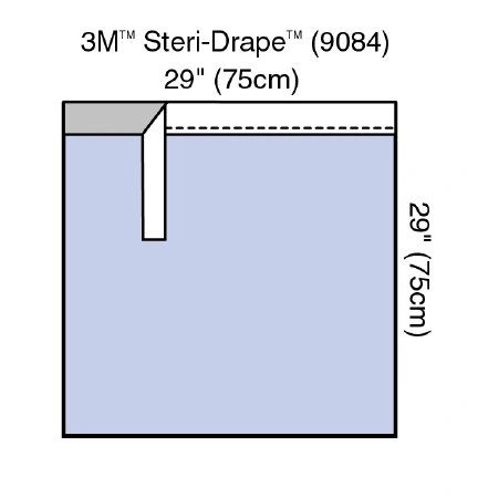 Steri-Drape™ Adhesive Towel Drape, 29" x 29", Absorbent Impervious Material, 40/bx, 4 bx/cs , 3M 9084