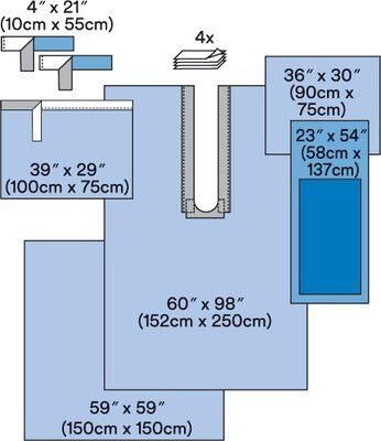 Steri-Drape Extremity Drape with Anesthesia Screen, 89" x 20", 10/bx, 2 bx/cs , 3M 9057