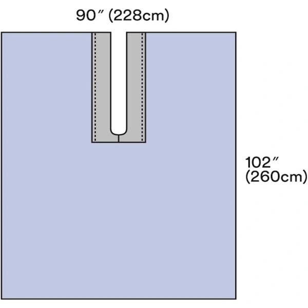 Steri-Drape Adhesive Split Sheet, 89" x 102", Absorbent Impervious, U-Slot Aperture, 15/bx, 2 bx/cs , 3M 9045