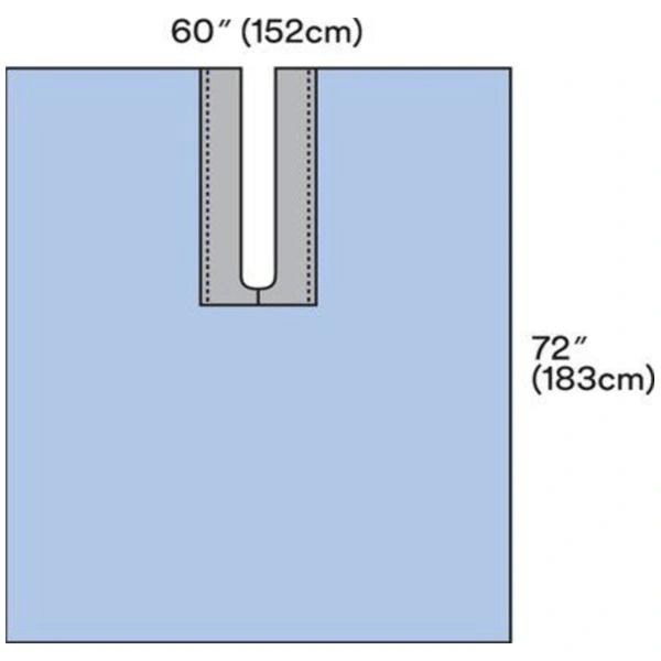 Steri-Drape Adhesive Split Sheet, Absorbent Impervious, U-Slot Aperture, 60" x 72", 30/bx, 2 bx/cs, 3M 9043