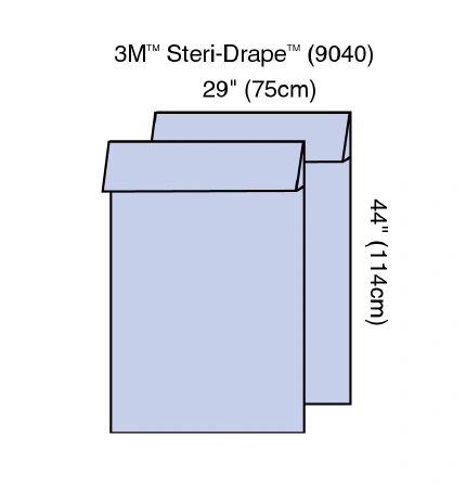 Steri-Drape Extremity Cover (Pair), Absorbent Impervious Material, 29" x 44", 12 pr/bx, 4 bx/cs, 3M 9040