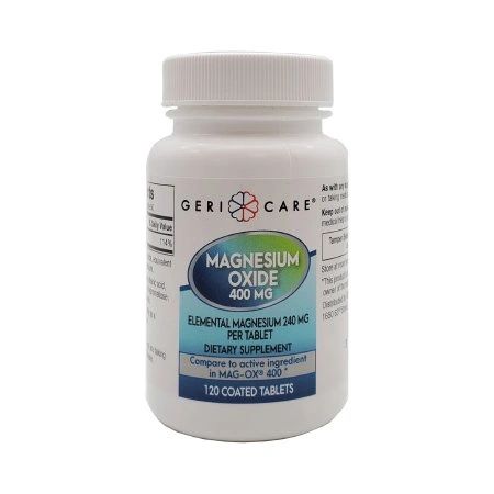 Mineral Supplement Magnesium Oxide 400 mg Strength Geri-Care Tablet 120 per Bottle , MC 634-12-GCP