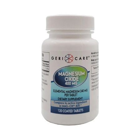 Mineral Supplement Magnesium Oxide 400 mg Strength Geri-Care Tablet 120 per Bottle , MC 634-12-GCP