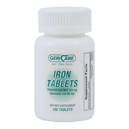 Iron Mineral Supplement 325 mg Strength Tablet Geri-Care ,100 per Bottle ,MC 60-703-01