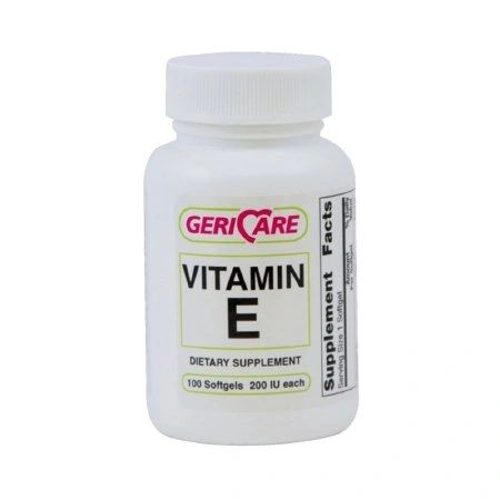 Vitamin E 200 IU Strength Vitamin Supplement Geri-Care Softgel 100 per Bottle , MC 751-01-GCP