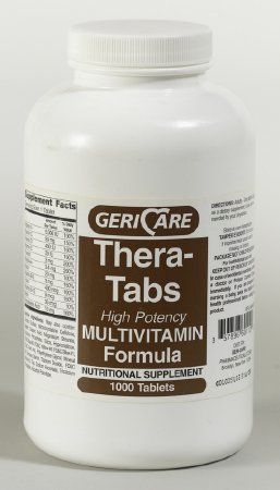 Multivitamin Supplement Geri-Care Tablet 100 per Bottle , MC 601-01-GCP