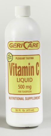 Vitamin C Supplement Geri-Care Ascorbic Acid 500 mg Strength Liquid 16 oz. , MC Q842-16-GCP