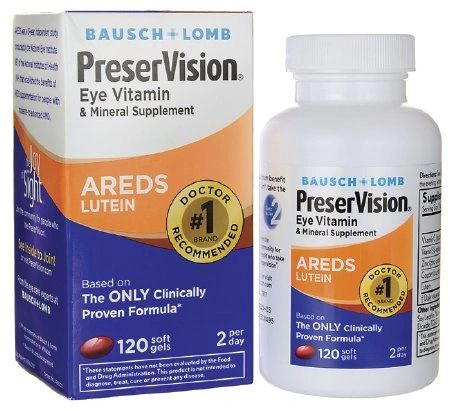 Multivitamin Supplement PreserVision Ascorbic Acid / Vitamin E / Zinc 200 IU - 226 mg - 34.8 mg Strength Softgel 120 per Bottle , Bausch & Lomb 32420863211