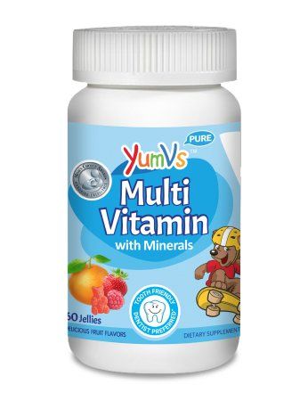 Multivitamin Supplement with Minerals YumV's Gummy 60 per Bottle Assorted Fruit Flavors , MC 9052-06-YVP