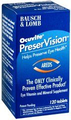 Multivitamin Supplement PreserVision Vitamin A / Ascorbic Acid 14320 IU - 226 mg Strength Tablet 120 per Bottle , Bausch & Lomb 24208043262