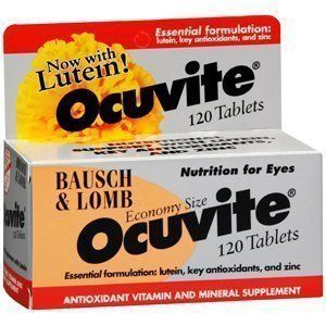 Multivitamin Supplement Ocuvite Vitamin A / Vitamin E / Ascorbic Acid / Lutein 1000 IU - 60 IU - 200 mg - 2 mg Strength Tablet 120 per Bottle , Bausch & Lomb 24208038762